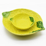 Lemon-shaped Ceramic Serving Dish