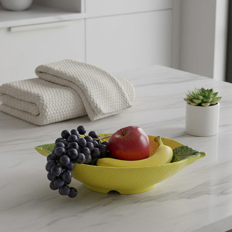 Lemon-shaped Ceramic Serving Dish