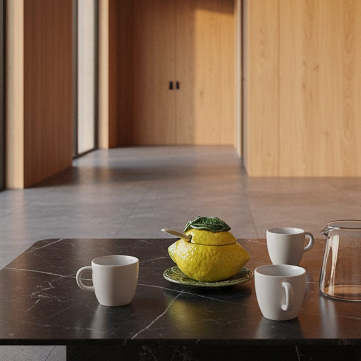 Lemon-shaped Sugar Bowl