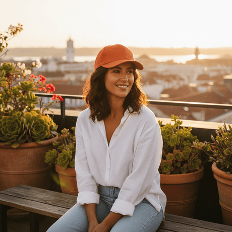 Linen Cap - Light Orange