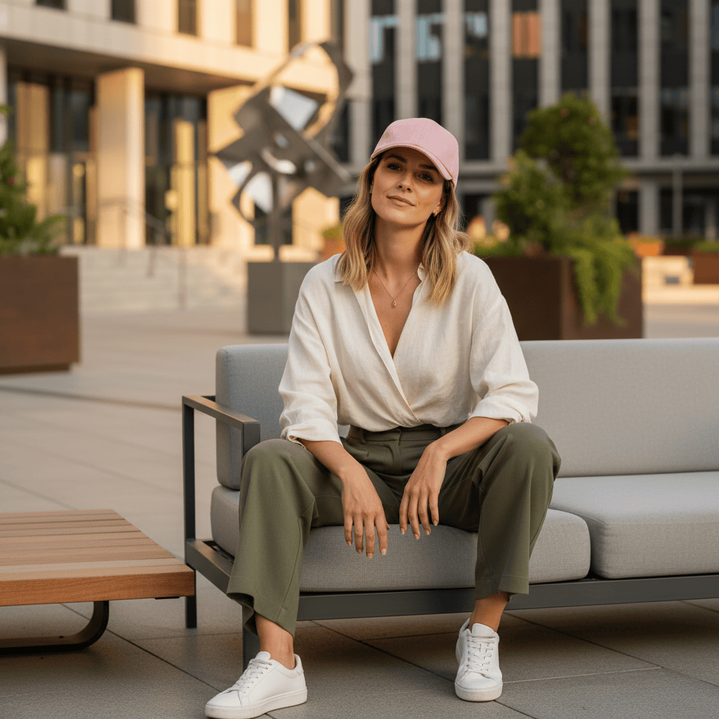 Linen Cap - Pink