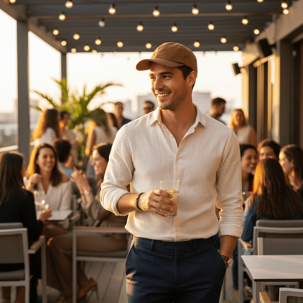 Linen Cap - Terracotta
