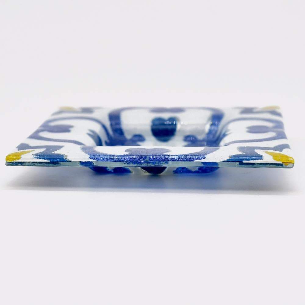 Marinha Grande | Deep Fused Glass Bowl - Azulejos - Luisa Paixao | USA