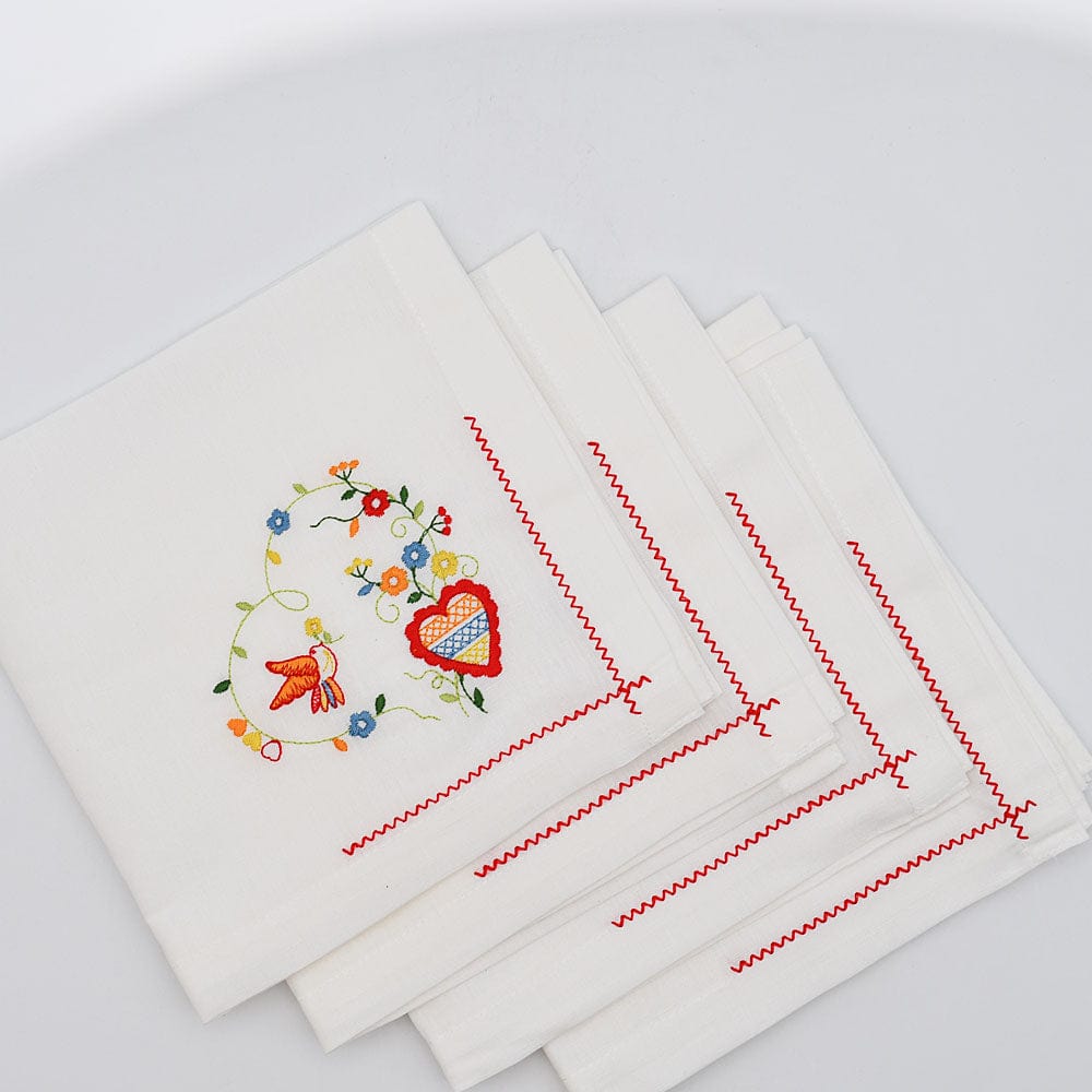 Namorados I Linen Table Napkins - Set of 2