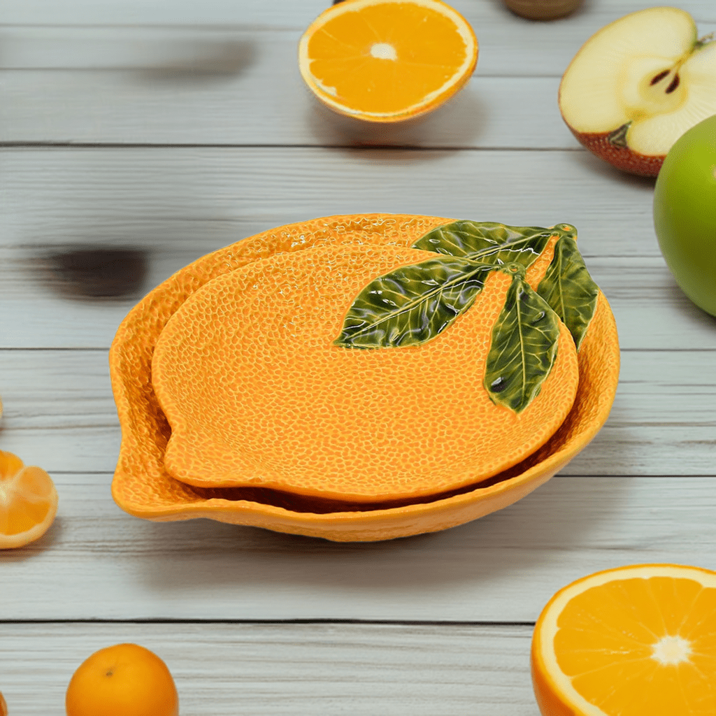 Orange-shaped Ceramic Charger Plate