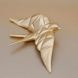 Origami Style I Ceramic Swallow Gift Set - Gold