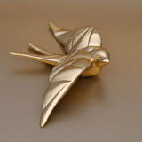 Origami Style I Ceramic Swallow Gift Set - Gold