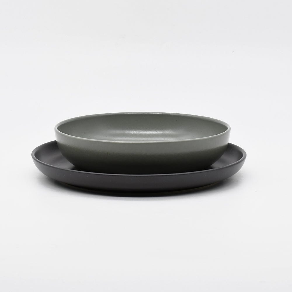 Pacifica I Fine Stoneware Deep Plate - Black - 8.7'' - Luisa Paixao | USA