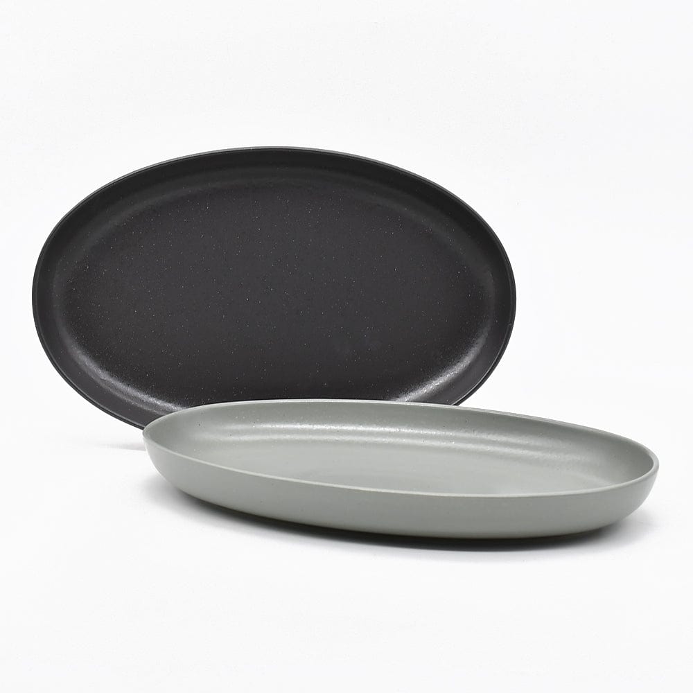 Pacifica I Stoneware Platter - Black - Luisa Paixao | USA