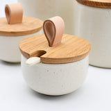 Pacifica I Stoneware Salt Pot - Beige