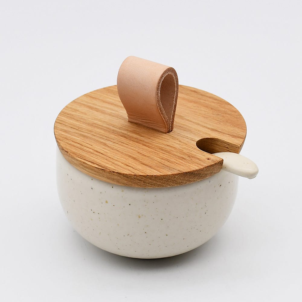 Pacifica I Stoneware Salt Pot - Beige