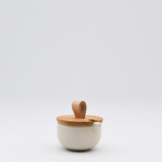 Pacifica I Stoneware Salt Pot - Beige