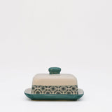 Padrão I Ceramic Butter Dish - Green
