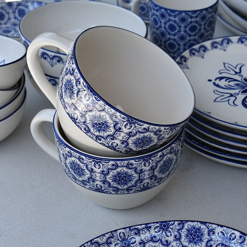 Padrão I Ceramic Large Mug - Blue