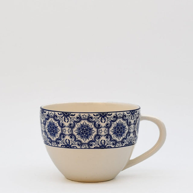 Padrão I Ceramic Large Mug - Blue