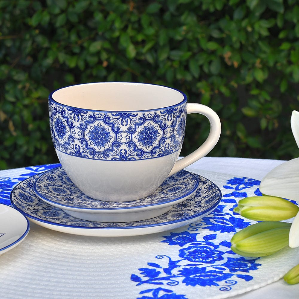 Padrão I Ceramic Large Mug - Blue