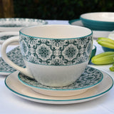 Padrão I Ceramic Large Mug - Green