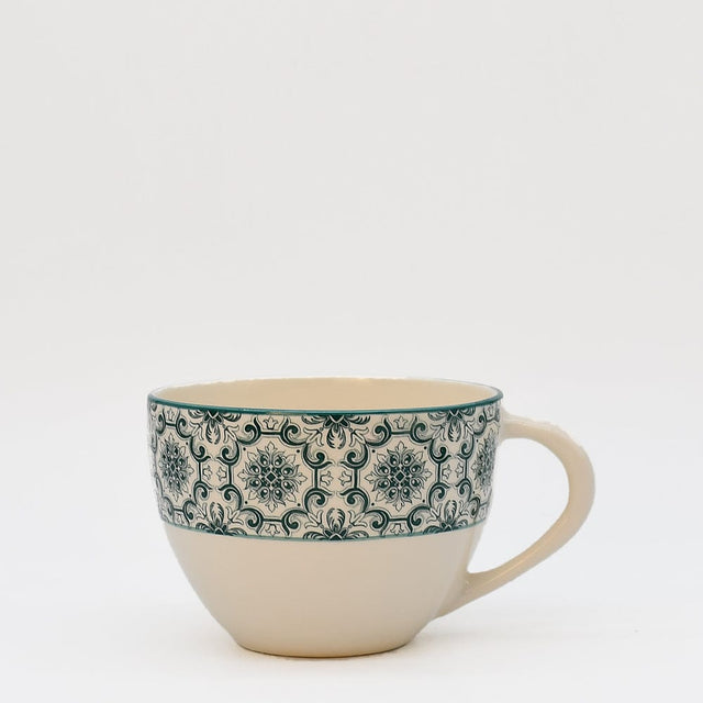 Padrão I Ceramic Large Mug - Green