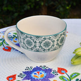 Padrão I Ceramic Large Mug - Green