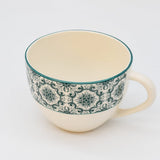 Padrão I Ceramic Large Mug - Green