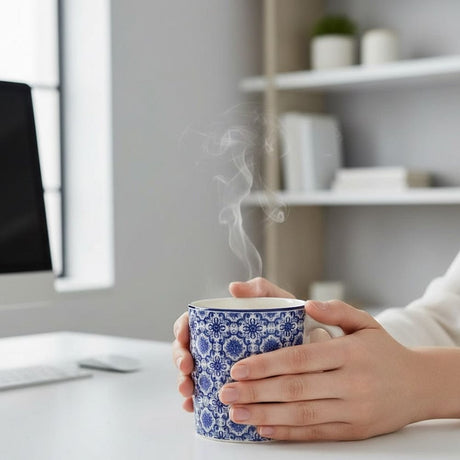 Padrão I Ceramic Mug - Blue
