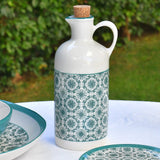 Padrão I Ceramic Oil Carafe - Green