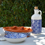 Padrão I Ceramic Olive Oil Carafe - Blue