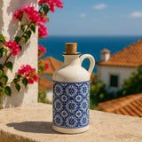 Padrão I Ceramic Olive Oil Carafe - Blue