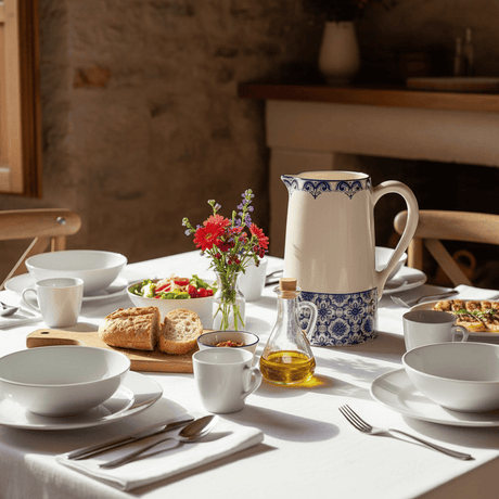 Padrão I Ceramic Pitcher - Blue