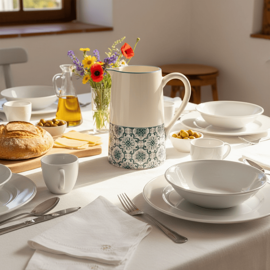 Padrão I Ceramic Pitcher - Green