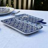 Padrão I Ceramic Serving Dish - Blue