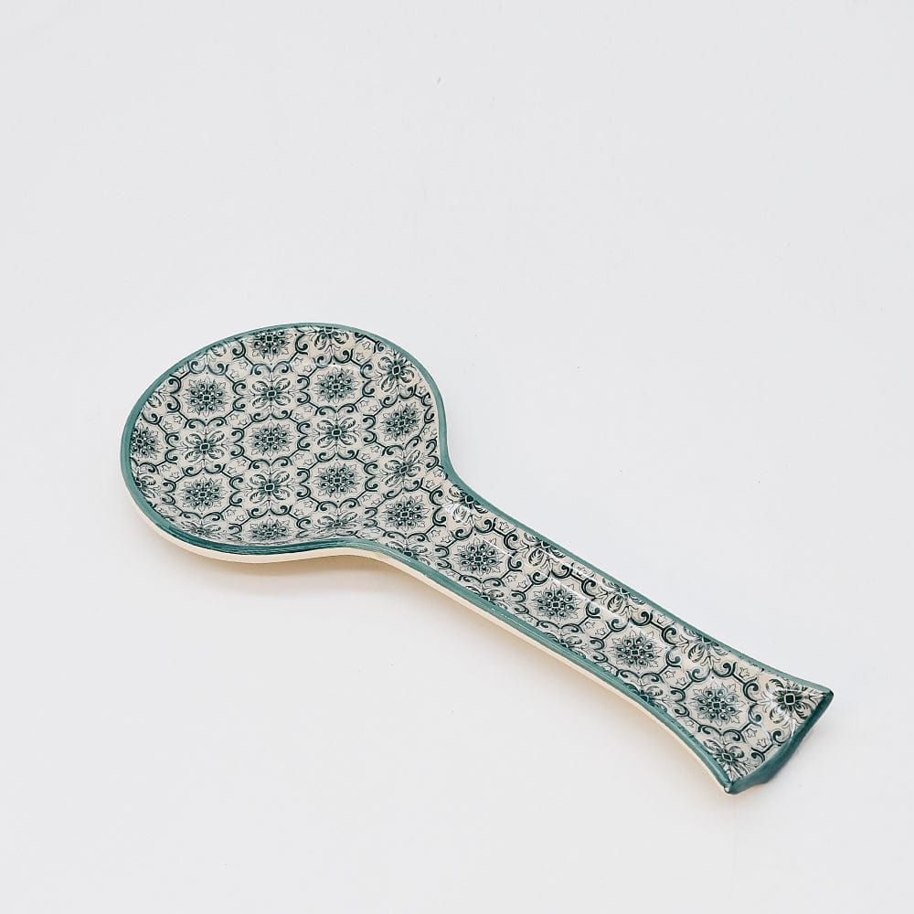 Padrão I Ceramic Spoon Rest - Green