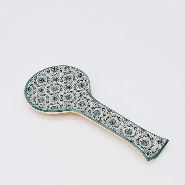 Padrão I Ceramic Spoon Rest - Green