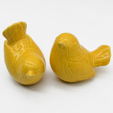 Pair of Ceramic Birds - 13 colors Yellow