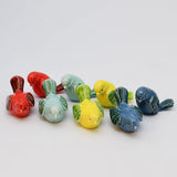 Pair of Ceramic Birds - Red