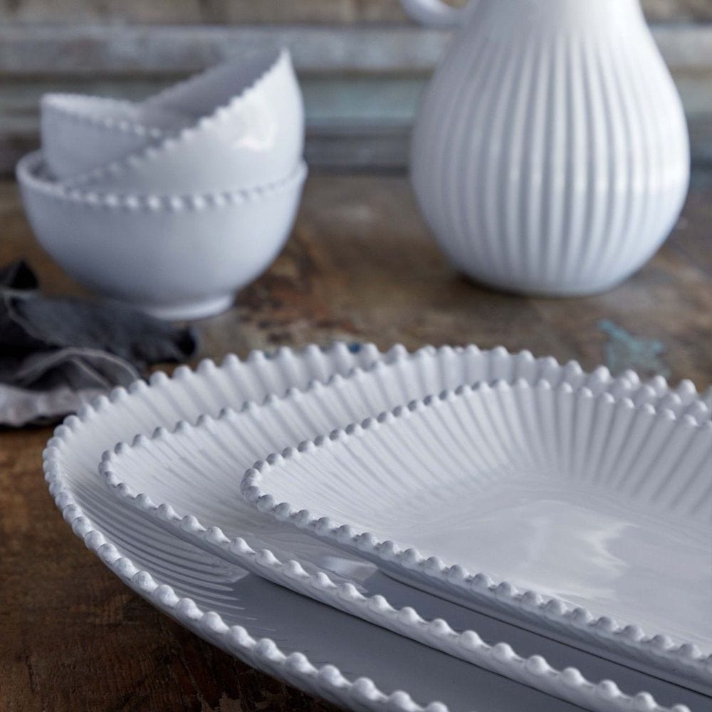 Pearl I Stoneware Rectangular Dish - 11.8'' - Luisa Paixao | USA