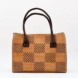 Perforated Cork Handbag - Natural