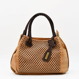 Perforated Cork Handbag - Natural