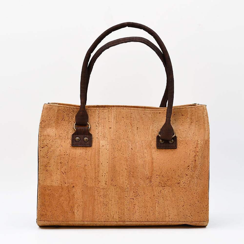 Perforated Cork Handbag - Natural