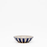 Petit bol en céramique rayé jaune et blanc Petite coupe rayée "Costa Nova Mar" - Bleu
