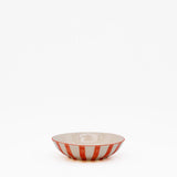 Petit bol en céramique rayé jaune et blanc Petite coupe rayée "Costa Nova Mar" - Rouge