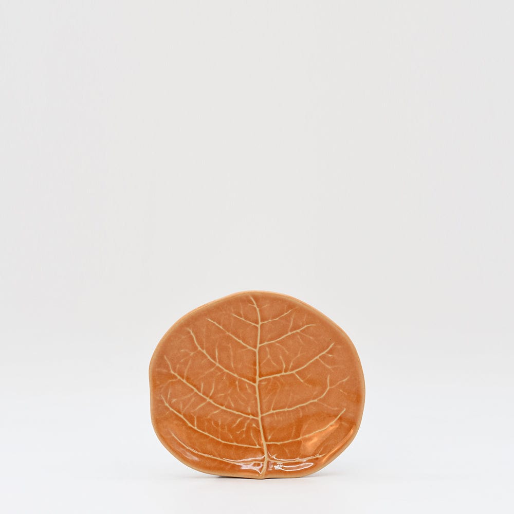 Petite assiette en grès en forme de chou 13cm - Orange