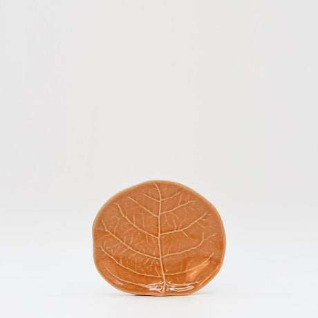 Petite assiette en grès en forme de chou 13cm - Orange