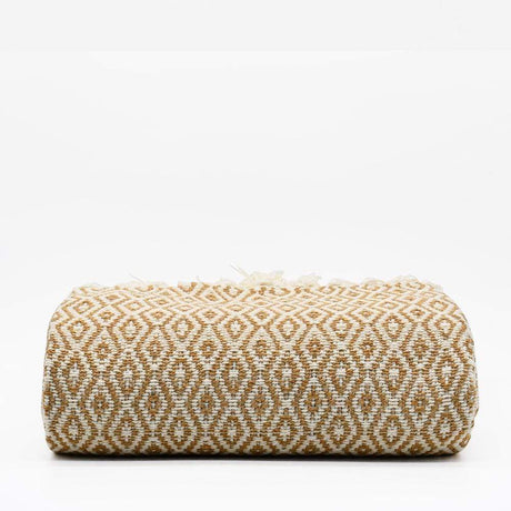 Plaid en coton 79x53'' - Beige