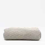 Plaid en coton 79x53'' - Gris clair