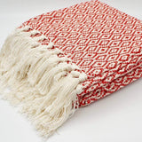 Plaid en coton 79x53'' - Rouge