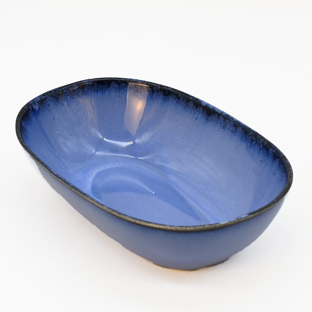 Plat de service en grès de la collection portugaise Amazonia Plat à four en grès "Amazonia" Bleu - 00cm