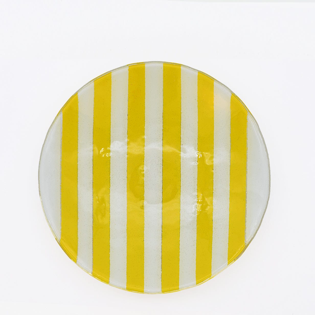 Plat de service en verre jaune I Artisanat portugais Plat en verre "Marinha Grande" - Jaune