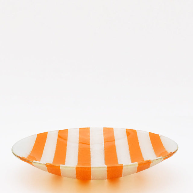 Plat de service en verre orange I Artisanat portugais Plat en verre "Marinha Grande" - Orange