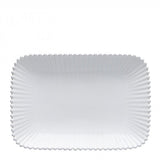 Plat rectangulaire en grès 30cm I Vaisselle portugaise Plat rectangulaire en grès "Pérola" - 30cm